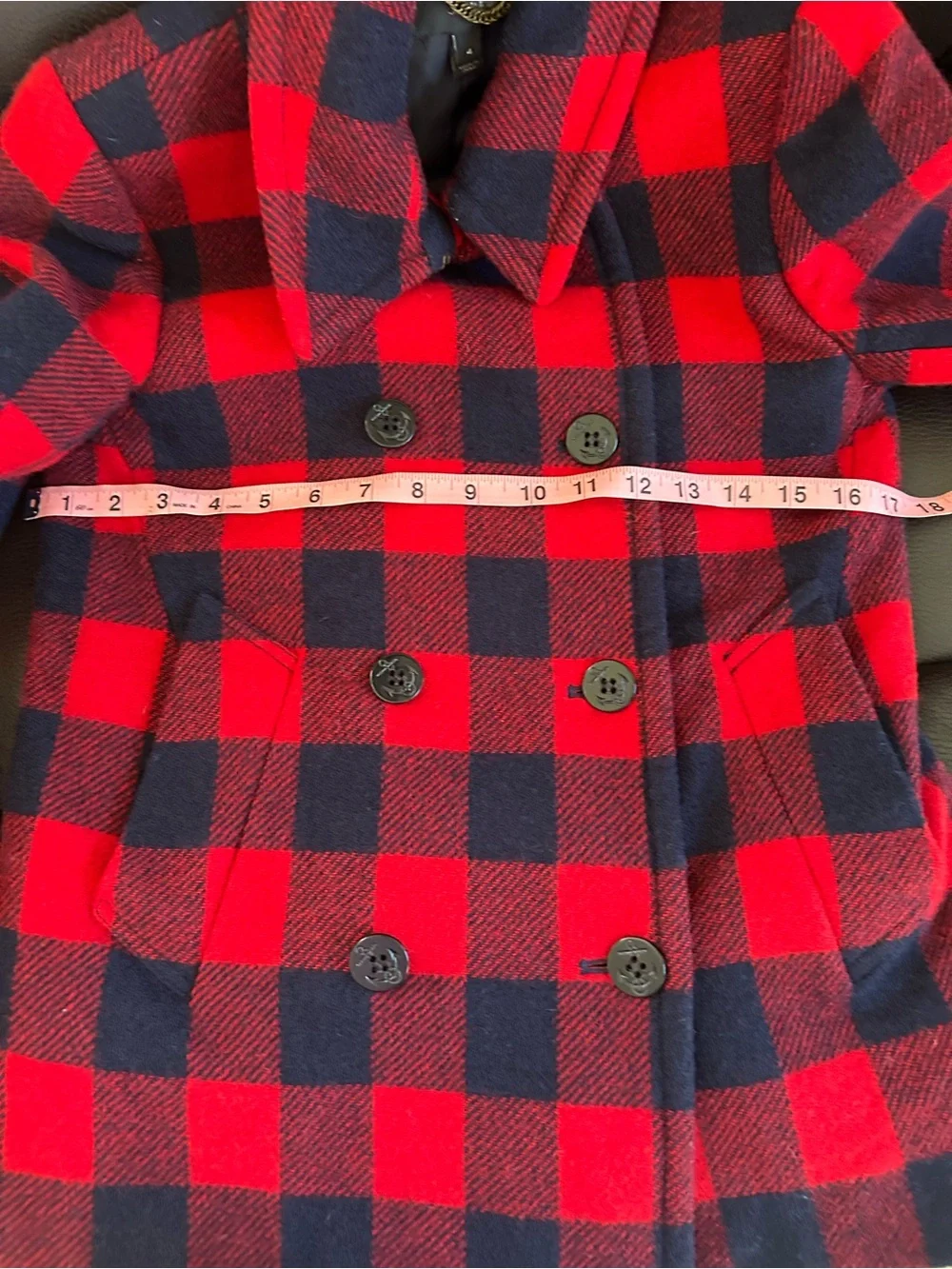 J. Crew Red and Black Buffalo Plaid Coat